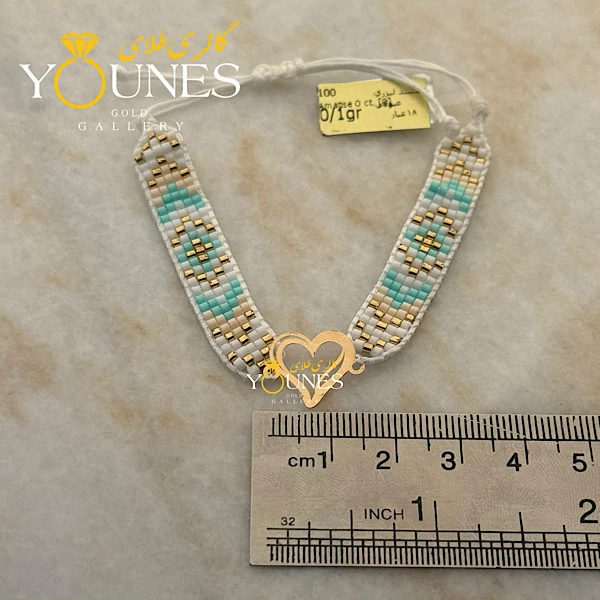 دستبند میوکی قلب لیزری طلا